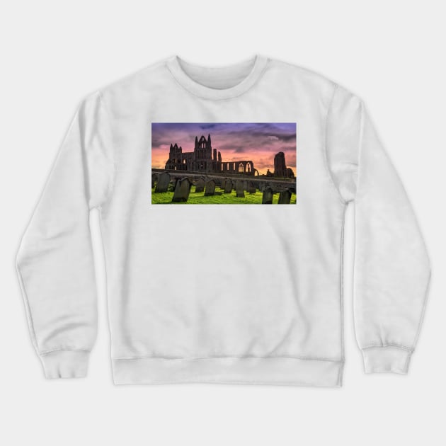 Whitby Abbey Crewneck Sweatshirt by GeoffCarpenter